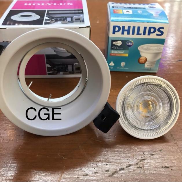 Paket kap mr16 dengan mr16 philips 4.5w 220v