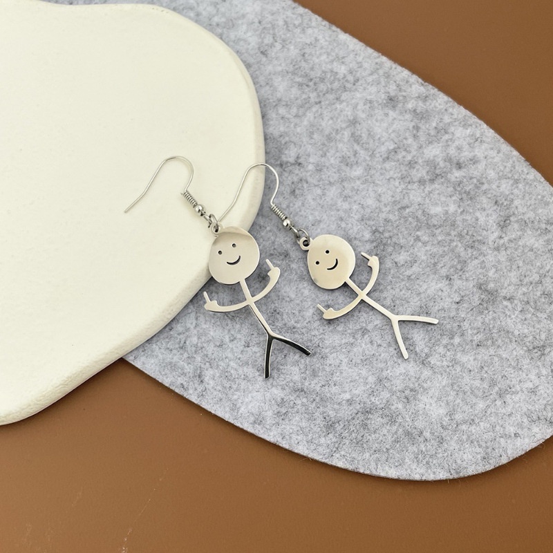 Anting Kait Desain Jari Tengah Untuk Pria Dan Wanita