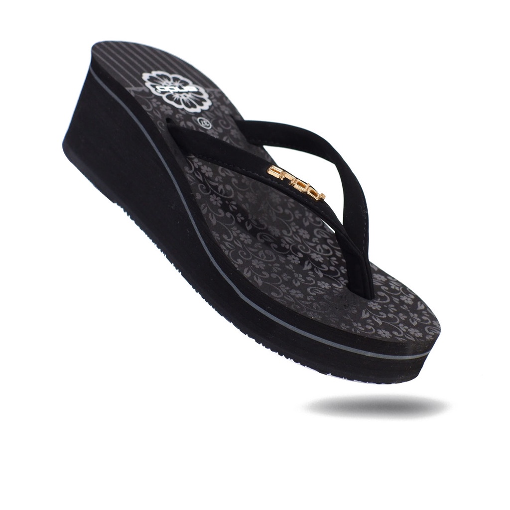 Ando Joice 02 Sandal jepit wedges wanita karet | Sendal japit cewek hak rata tinggi 4.5 cm bahan spon empuk tampil elegan dan dynamis 36-40