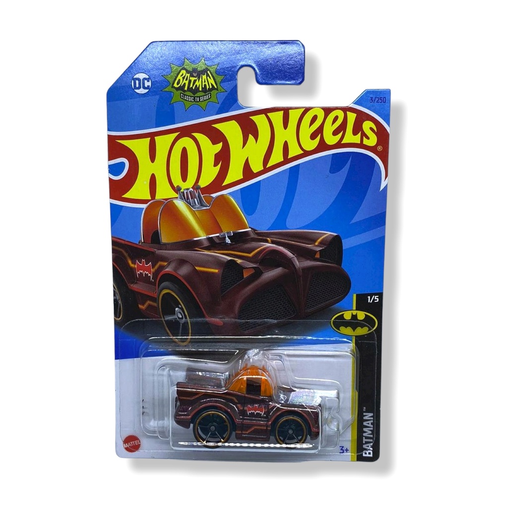 Hot Wheels Batman Imut Classic TV Series Batmobile Hitam Orange - A 2023