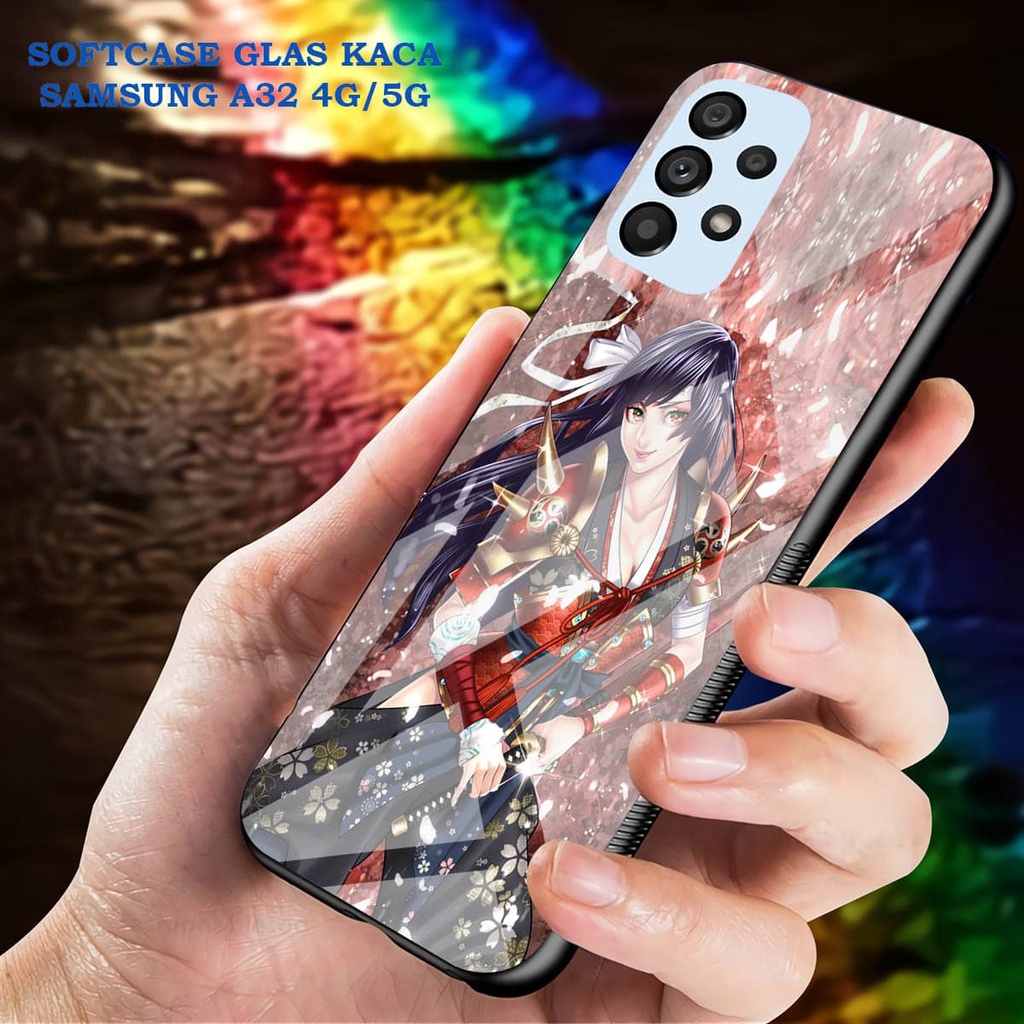 Softcase Glass Kaca SAMSUNG A32 [4G]- Case Hp Pelindung Handphone SAMSUNG A32 [5G] [ A76]
