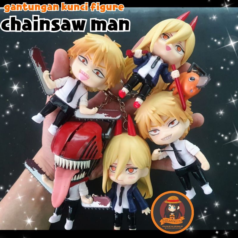 gantungan kunci figure anime/manga chainsaw man