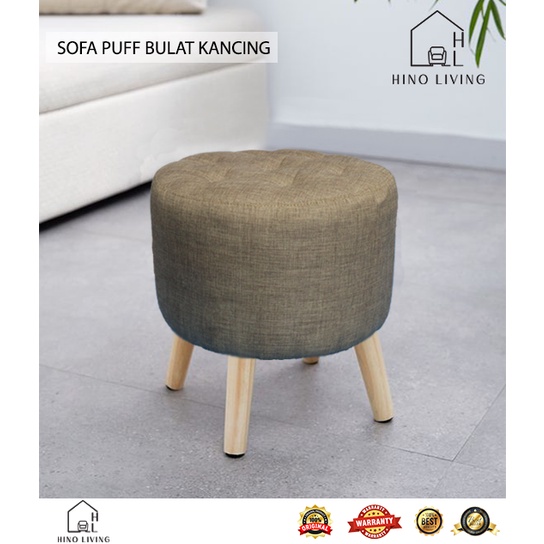 Sofa Puff Bulat Kancing