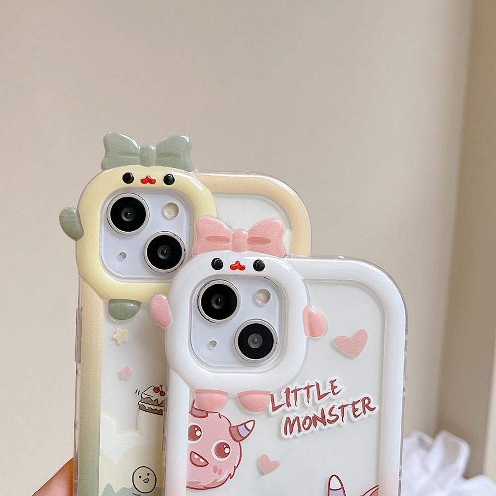 Soft Case Silikon Motif Kartun Monster Dinosau Untuk iPhone 11 12 13 14 Pro Max 6s 6 Plus 7 8 Plus XR X XS Max SE 2020 2022 14 Plus