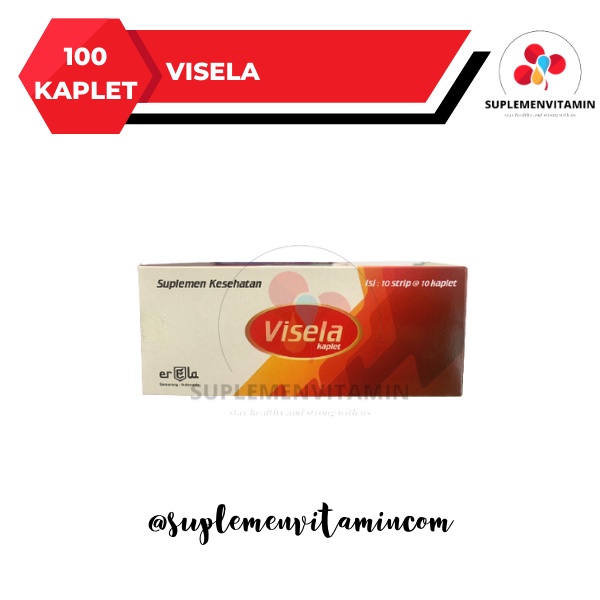Visela Suplemen Vitamin Mineral untuk Ibu Hamil dan Menyusui Original Erela - Box isi 100 Kaplet