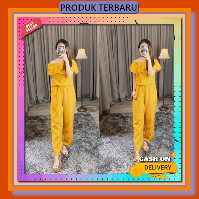Jumpsuit Set Motif Tie Dye Print Rayon Super Premium Terbaru Busui Limited Casual Bahan Adem Jumpsut