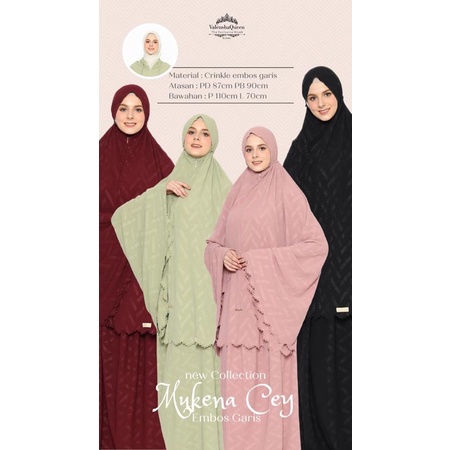 Mukena Cey Emboss 2in1 Ori Valensaquen