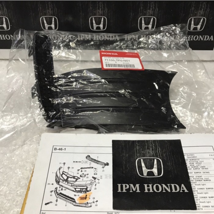 Guard Cover Garnish Intake Foglamp Fog Lamp Bumper Jazz Rs Ge8 2012 2013