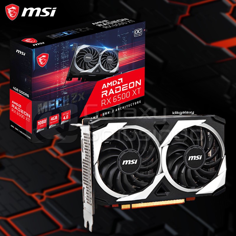 MSI Radeon RX 6500 XT MECH 2X 4GB OC GDDR6