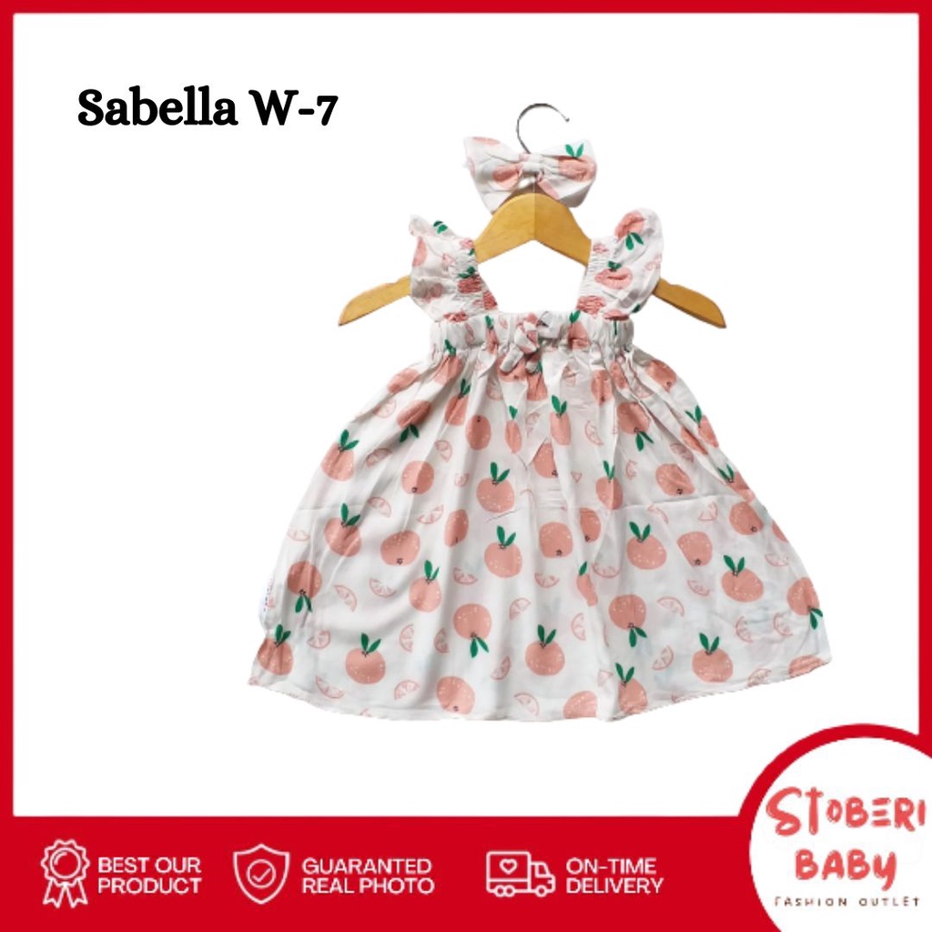 stoberi baby - BBB DRESS SABELLA dress anak perempuan bayi motif bunga lucu free headband