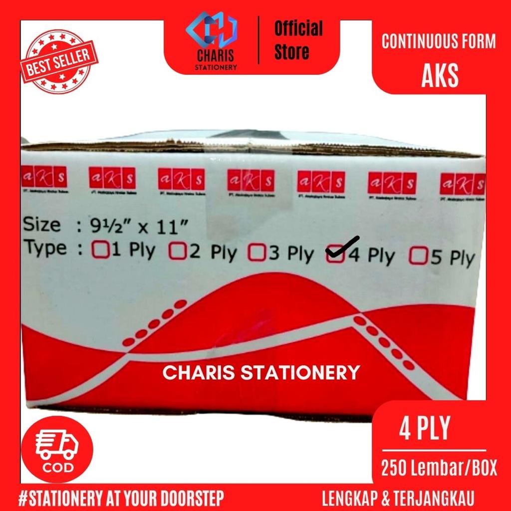 

CHARIS STATIONERY - Continuous Form 4-Ply AKS (250 Lembar/Box)