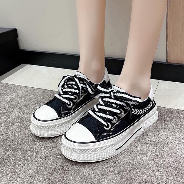 TBIG [COD] Sepatu Sneakers AMANDA Sepatu Kanvas Import Wanita Sepatu Korea Style Sekolah Kuliah