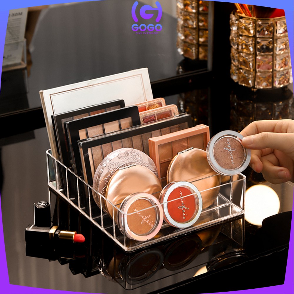 GOGO-K41 K44 Rak Akrilik Kosmetik 7 Grid Cosmetic Organizer / Tempat Penyimpanan Make Up Kosmetik
