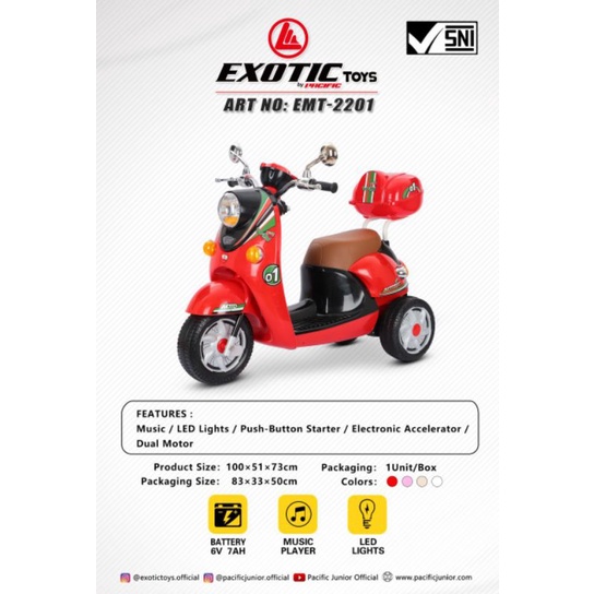 MOTOR AKI FLOPPY EMT-2201/MAINAN ANAK MOTOR AKI SCOOPY