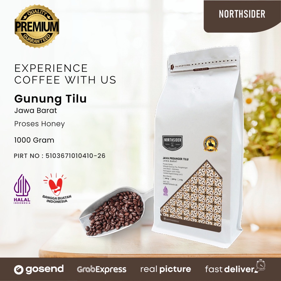 Jual Biji Kopi Arabika Java Preanger Tilu Honey 1kg Northsider Coffee