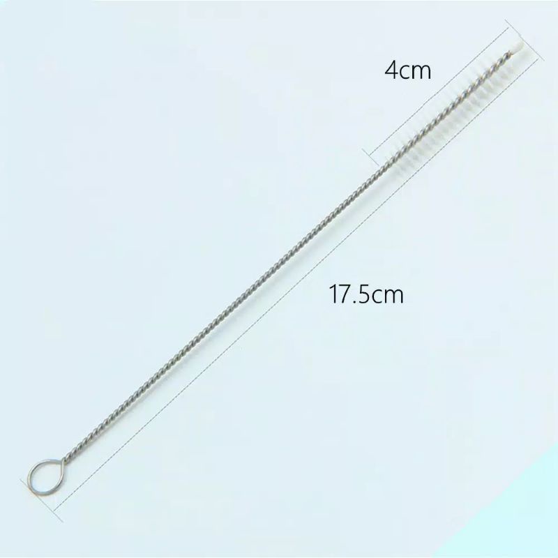 Sikat Pembersih Selang Sedotan Botol Straw Brush Sikat Botol Susu Bayi Stainless Straw Cleaning Brush XH03