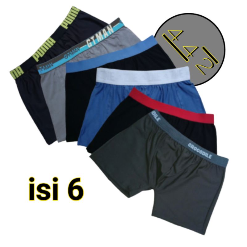 Celana dalam pria isi 6 pcs Boxer