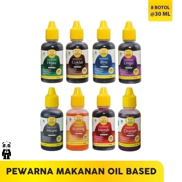 

Koepoe Koepoe Pewarna Makanan Oil Based 30ml Biru Merah Hijau Hitam Coklat Ungu Orange Kuning