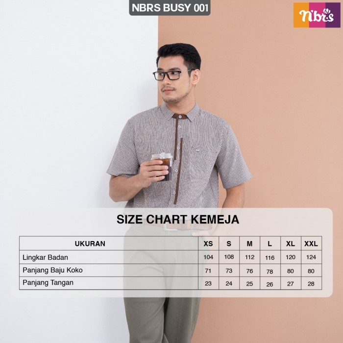 Kemeja Pria Lengan Pendek Nibras BUSY 001 Terbaru 2023 / Kemeja / Kemeja Kantor