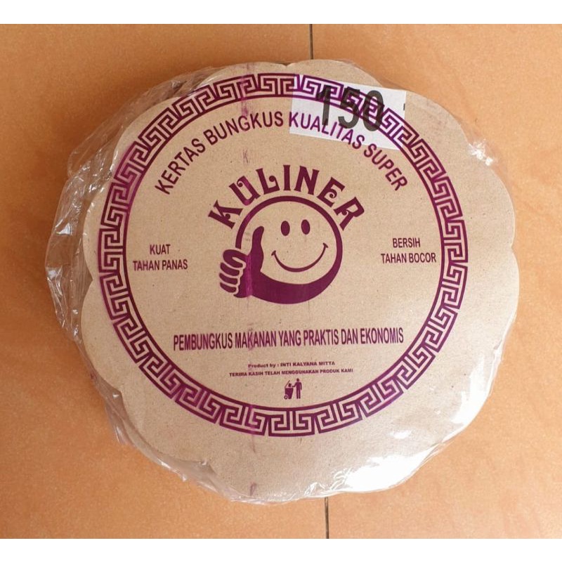 

Ukf5Pc6F4H (Kuliner.Kita) Kertas Nasi Kembang / Kertas Nasi Alas Piring 25Cm Isi 150 Lembar
