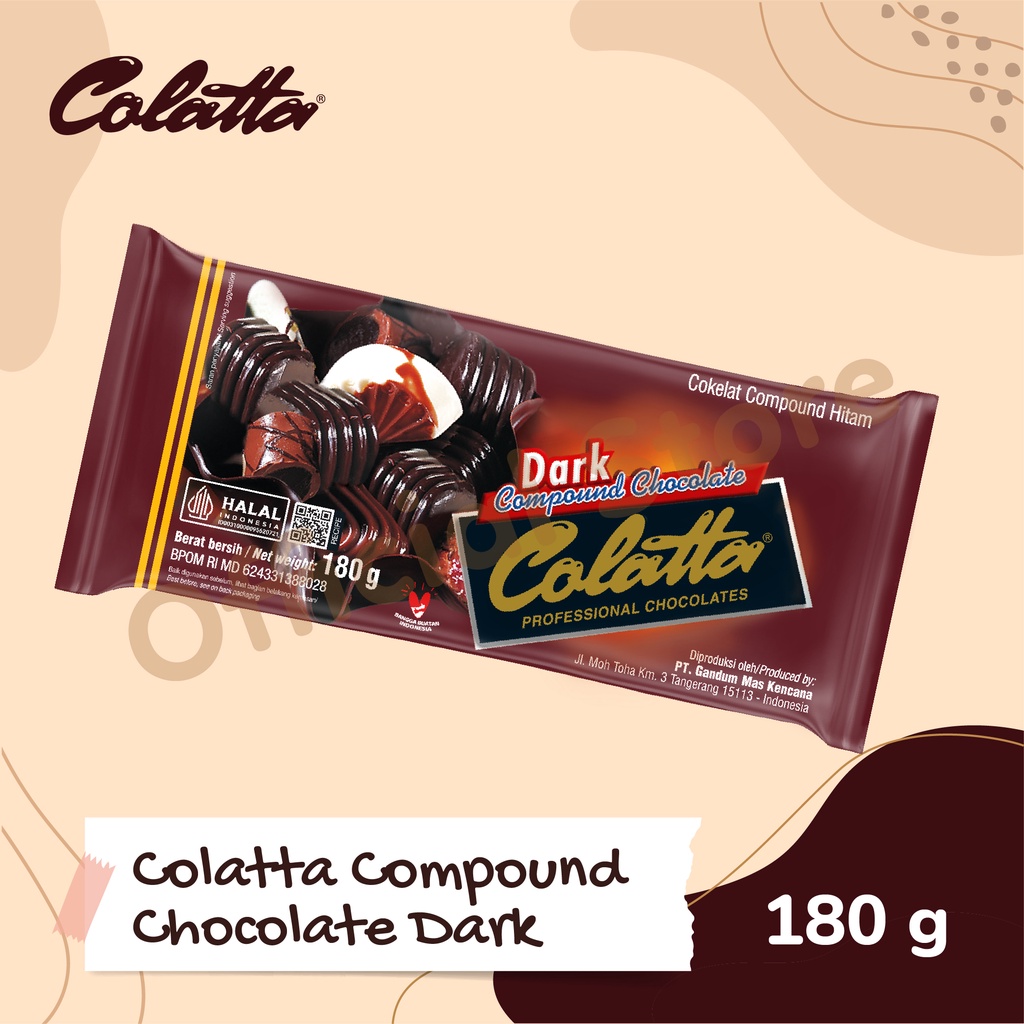 

COLATTA DARK CHOCOLATE COMPOUND 180gr