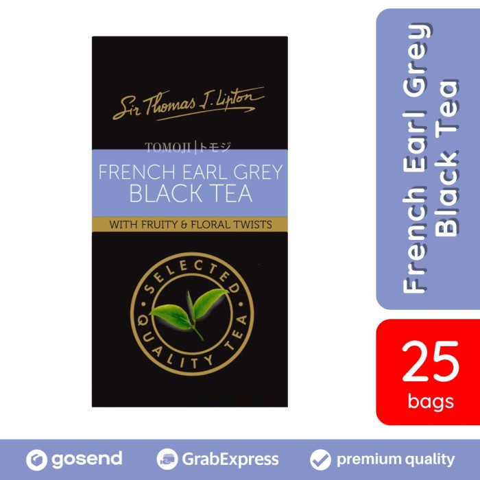 

TEH SIR THOMAS LIPTON - FRENCH EARL GREY BLACK TEA - 25 BAGS