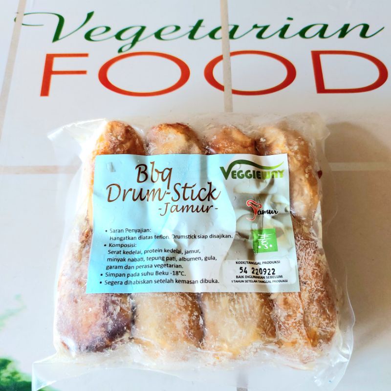 

BBQ DRUMSTICK JAMUR, 360g, ( FROZEN FOOD), HALAL, VEGAN, VEGGIE WAY