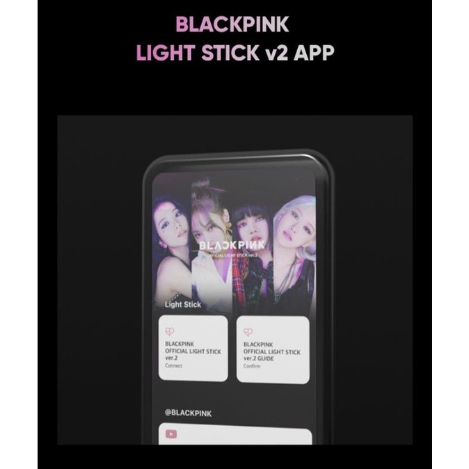 KPOP READY - OFFICIAL LIGHTSTICK BLACKPINK VER.2 +1PC POB RANDOM