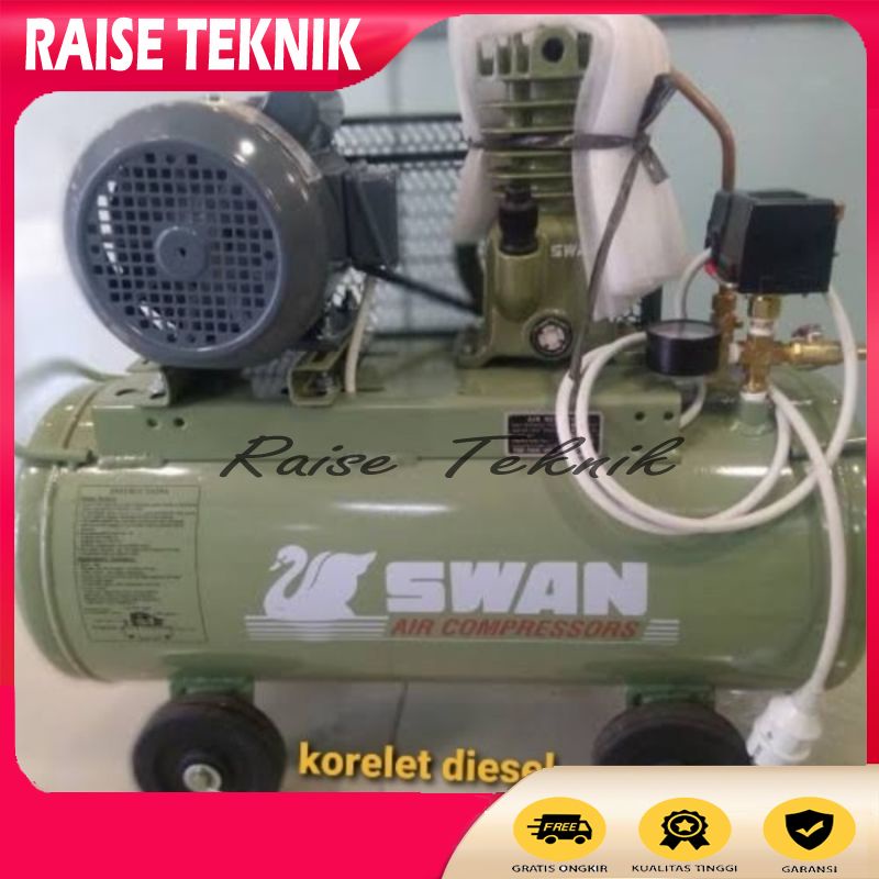 KOMPRESOR ANGIN LISTRIK SWAN 1/4HP + DINAMO 1/4HP JIAYOU