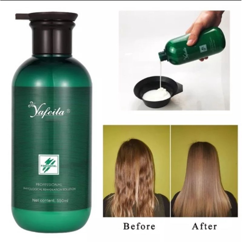 Yafeilla Plant Extract Nourishing Shampoo dan Conditioner Herbal 550ml &quot;Botol Hijau&quot; pump