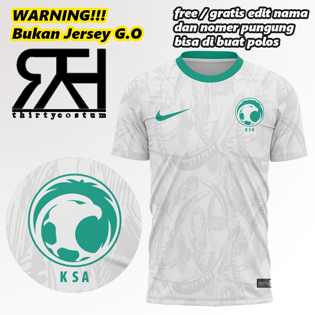 Jersey Arab Saudi Away World Cup 2022-2023 Full Printing