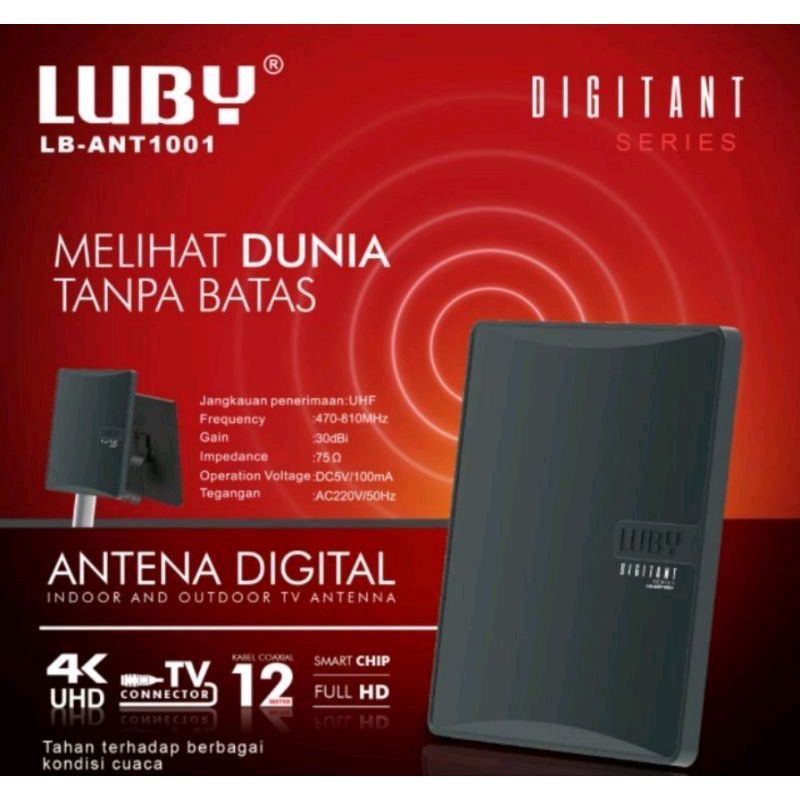 Antena TV Digital Luby ANT 1001 / Antena Indoor & Outdoor / Antena Luby