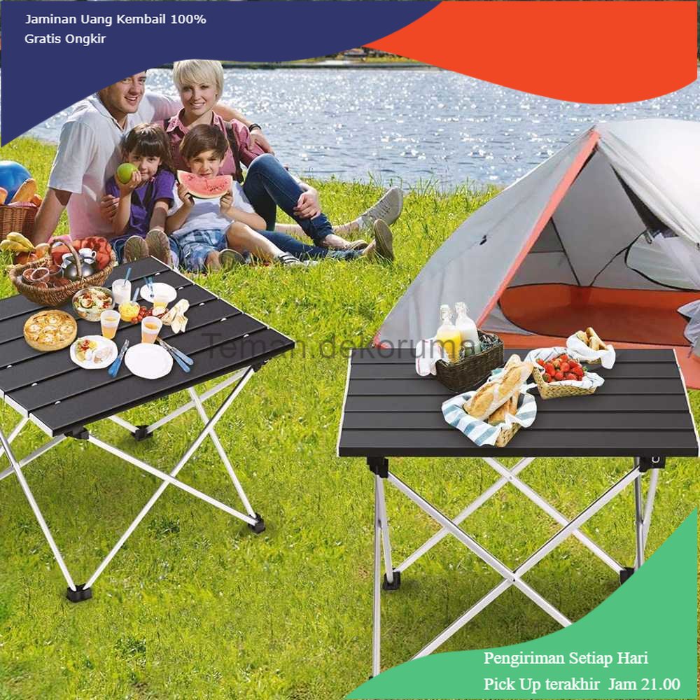 TD - PR TaffSPORT Meja Lipat Piknik Foldable Aluminium 56x40.5x40cm - 8825