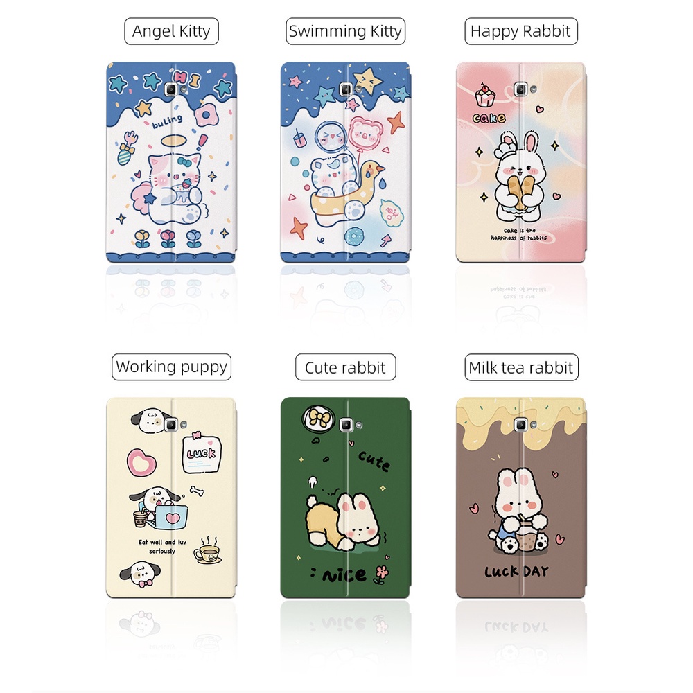 Flip Case Tablet Samsung Galaxy Tab A 10.1 &quot;2016) SM-T580 SM-T585 10.1&quot; Motif Kartun Anime Bahan Kulit PU