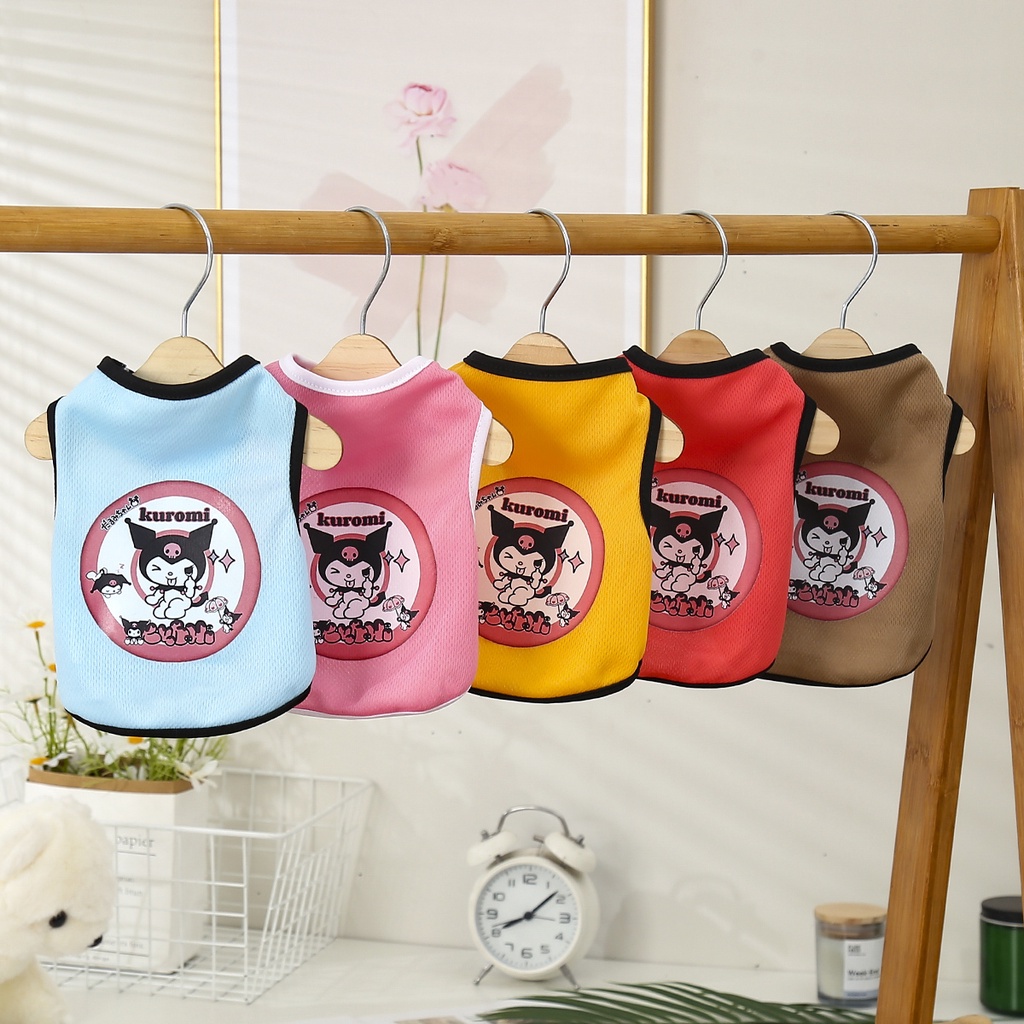 Kaos T-Shirt Tanpa Lengan Motif Print Kartun Ukuran XS-2XL Untuk Anjing / Kucing