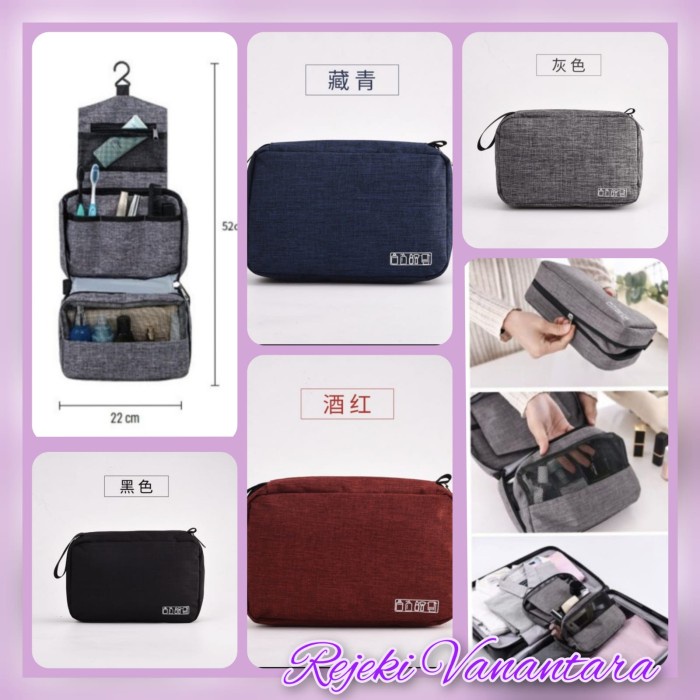 Dompet Peralatan Mandi Wash Bag Travel Pouch Premium