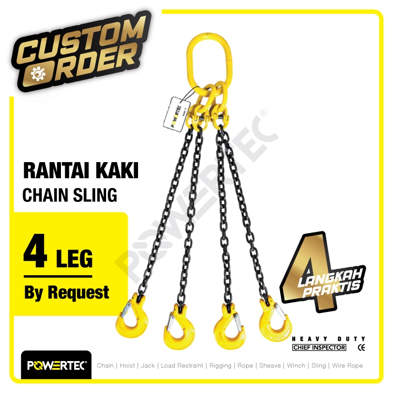 Jual POWERTEC Chain Sling 4 Legs / Rantai 4 kaki - Custom Order ...