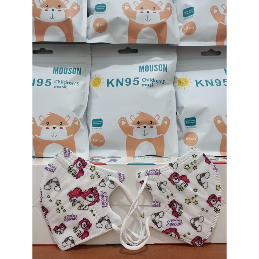 MOUSON KN95 Kids Masker Anak Motif 5 PLY isi 10 Pcs