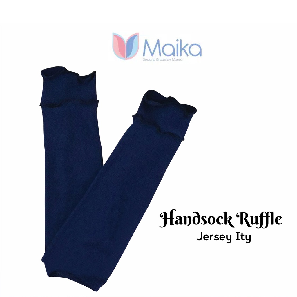 Handsock Panjang Ruffle  Kriwil Curly Jersey Murah Adem / Manset Tangan Murah MMJRF