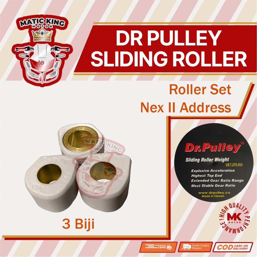 Sliding Roller Dr Pulley Suzuki Nex I II 1 2 Address 1712 08 09Gram Per 3 Butir Dr Pulley