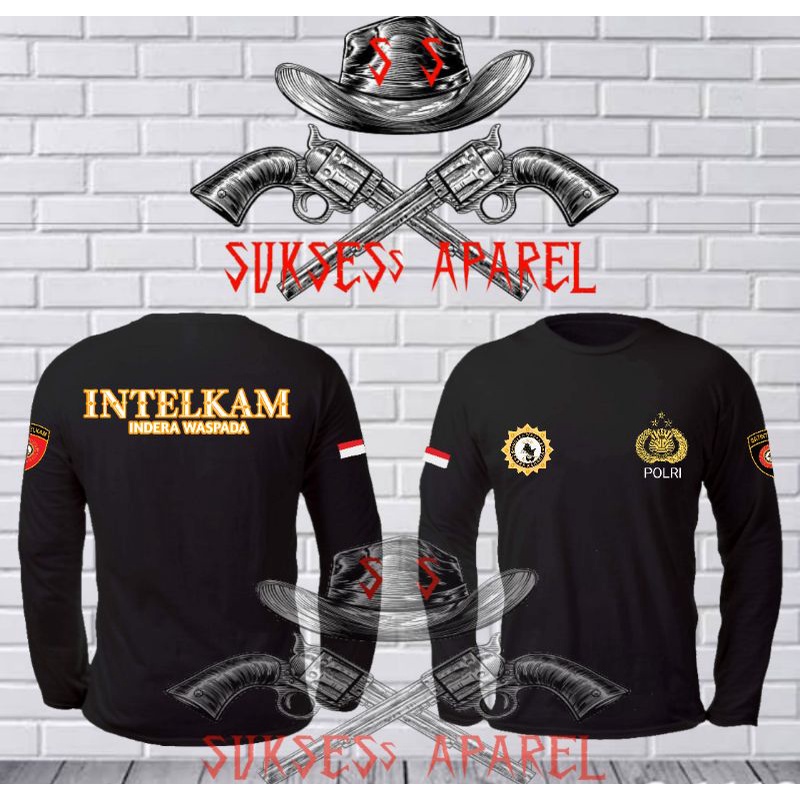 kaos intelkam lengan panjang/penyidik/polri