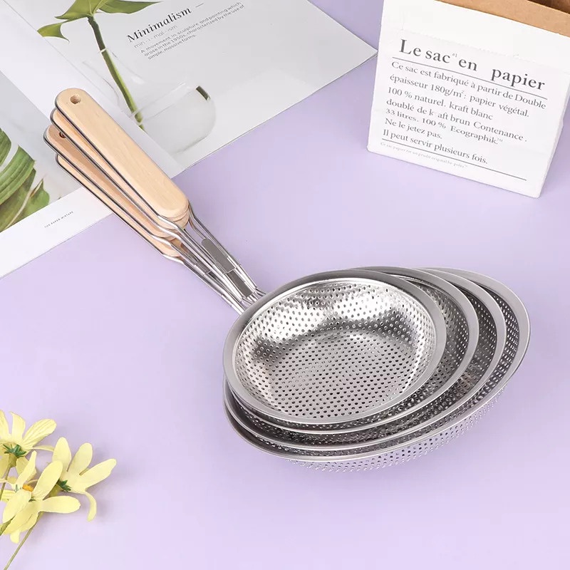 Saringan Tirisan Minyak Penggorengan Saringan Serok Mie Mangkok Dalam Frying Spoon Saringan Goreng Ayam Kentang Daging Serbaguna Stainless Steel TERMURAH TERLARIS