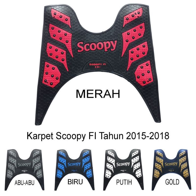 Karpet Motor atau Tatakan Kaki Motor Scoopy Fi 2015 2016 2017 2018 pijakan kaki Scoopy.