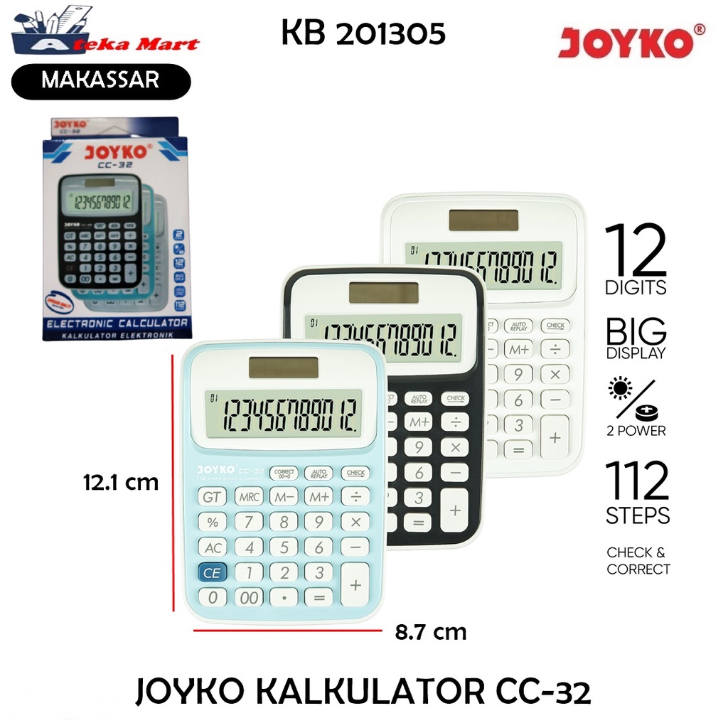 

JOYKO CC-32 KALKULATOR / 12 DIGITS CHECK CORRECT
