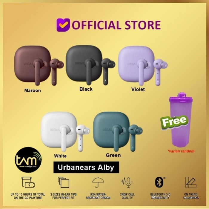 Urbanears Alby True Wireless Earphone Headphone Headset TWS Urban Ears