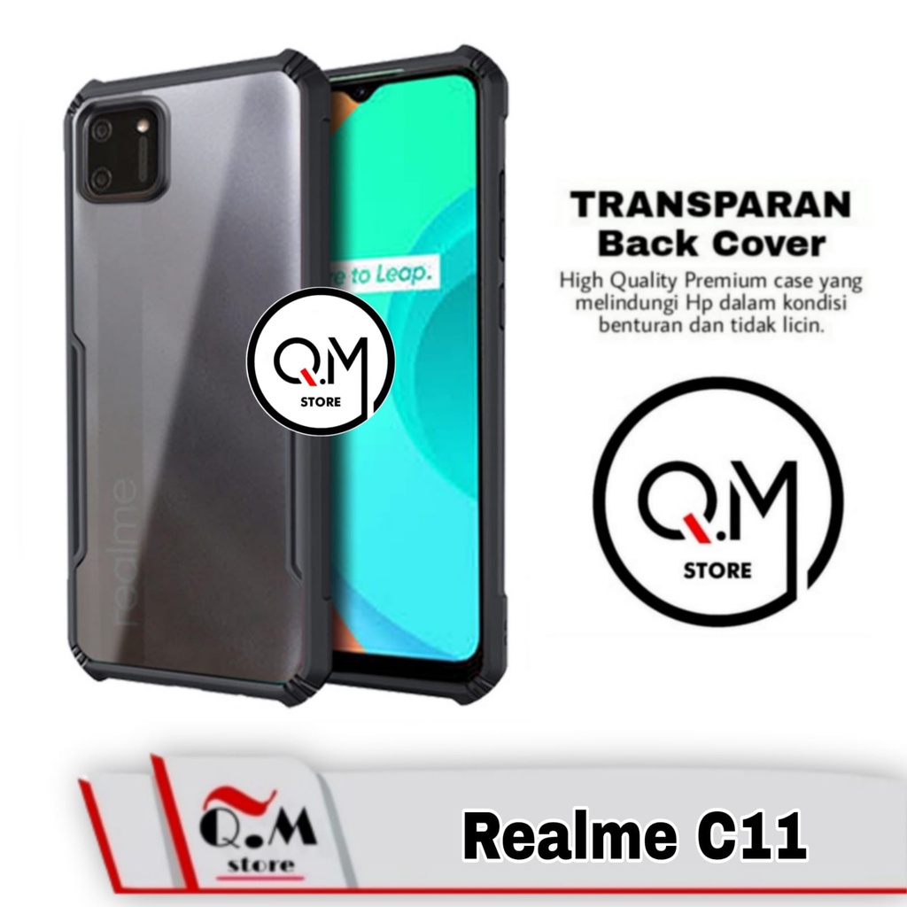 Case Realme C11 2020 Shockproof Transparent Armor Casing Pelindung Back Cover