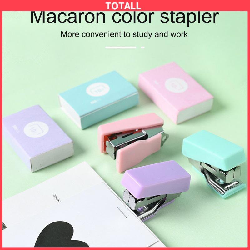 COD stapler staple cute set Stapler Mini Set Staples Perlengkapan Kantor  Mengikat Logam Kreatif-Totall