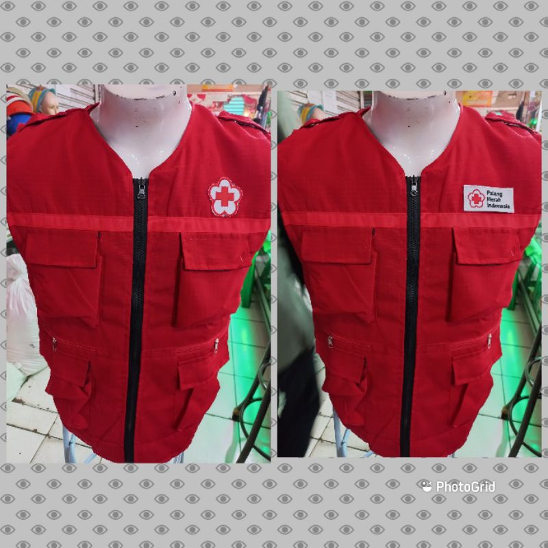 rompi  pmi merah ripstok#rompi pmr merah