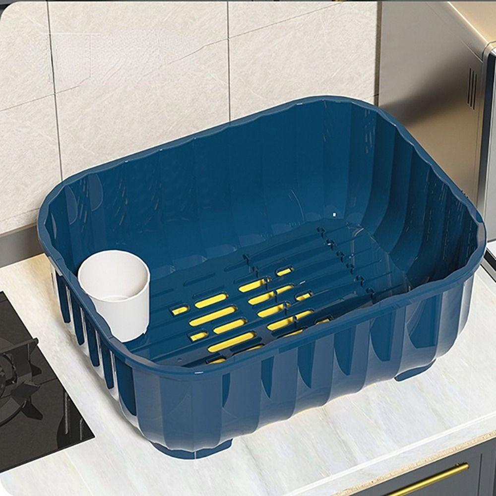 [Elegan] Rak Piring 1Pcs Plastik Semi flip Penutup Lemari Tiriskan Lemari Dust Proof Storage Box