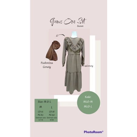 Gamis anak | usia 4-10tahun [one set kids]